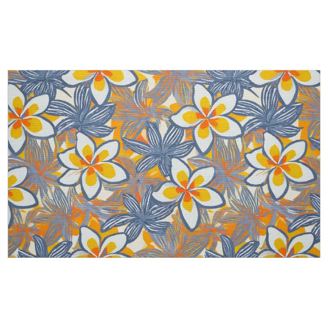 Söt plumeria aloha print tyg (Fat Quarter)