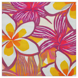 Söt plumeria aloha print tyg
