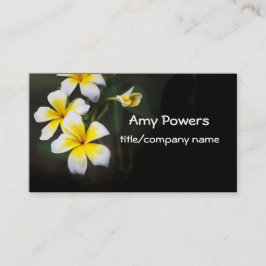 söt Plumeria blommar blomsterfotografi Visitkort