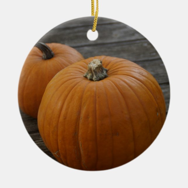 Söt Plump Pumpkins Ornament Round (Framsidan)