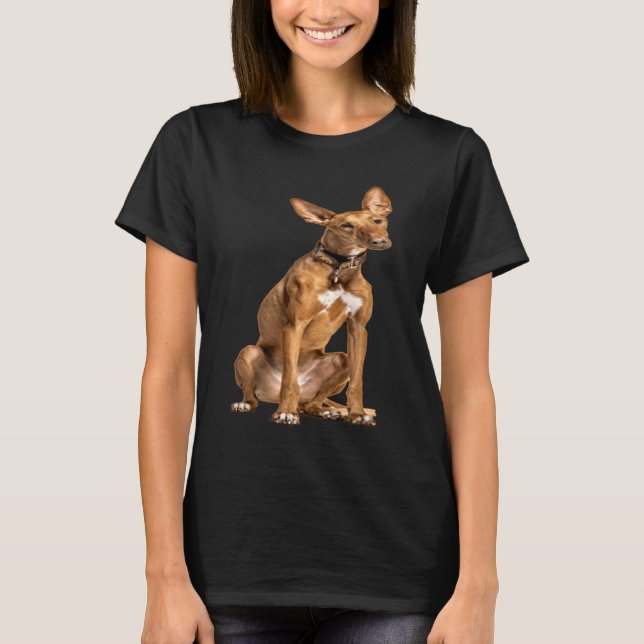 Söt Podenco T Shirt (Framsida)