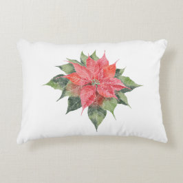 Söt Poinsettia Prydnadskudde