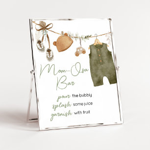 Söt Pojke Boho Clothes Baby Shower MammaOsa Pub Poster