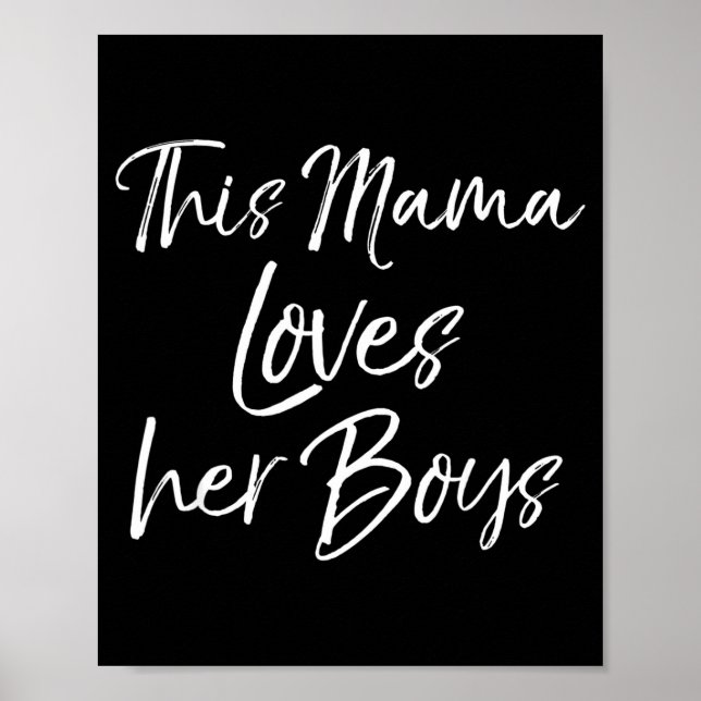 Söt pojkmamma present till mors dag denna mama äls poster (Framsidan)