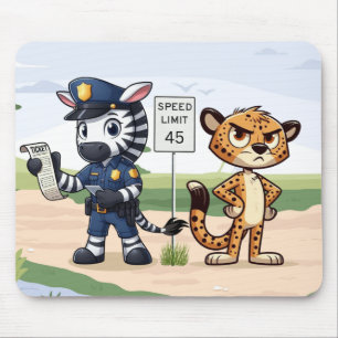söt polis zebra & gepard musmatta