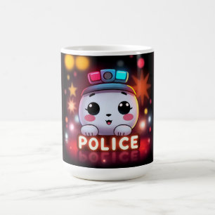 Söt polisstyrka – förtjusande patrulldesign kaffemugg