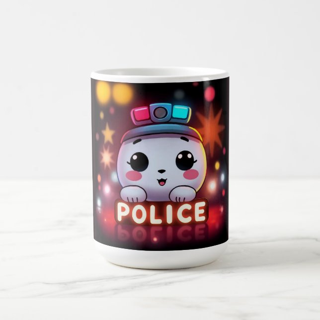 Söt polisstyrka – förtjusande patrulldesign kaffemugg (Center)