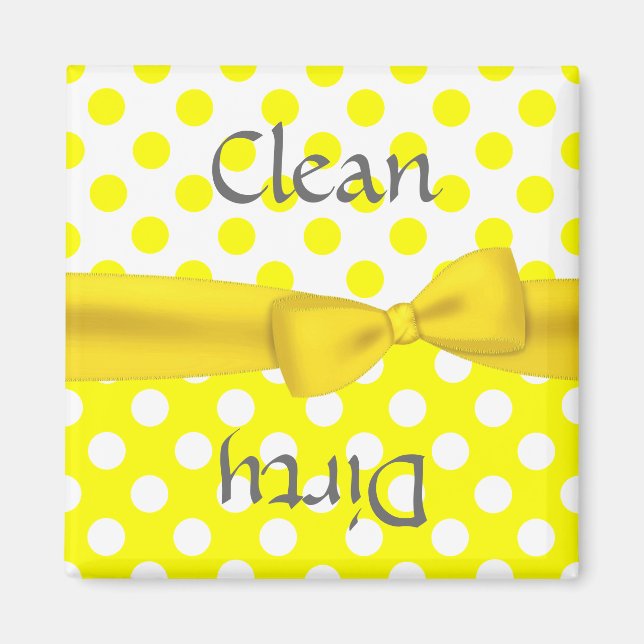 Söt Polka Dot Dishwasher Magnet (Framsidan)