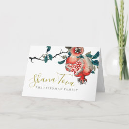 Söt Pomegranate Rosh Hashanah för nytt år Kort