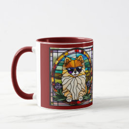 Söt Pomeranian-blyglas-kopp Mugg