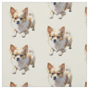 Söt Pomeranian Chihuahua Hund Husdjur Hundälskare Tyg