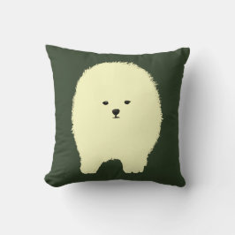 Söt Pomeranian Hund, Fluffig Husdjur Ritning Kudd Kudde