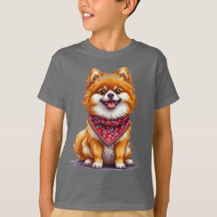 Söt Pomeranian Hund T-Shirt Present Till Katt- & H