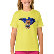Söt Pomeranian Superhjälte Barn T-Shirt