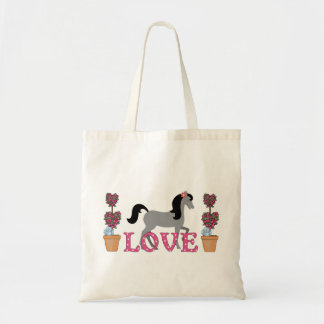 Söt Ponies Kärlek Horse Tote Bag Tygkasse