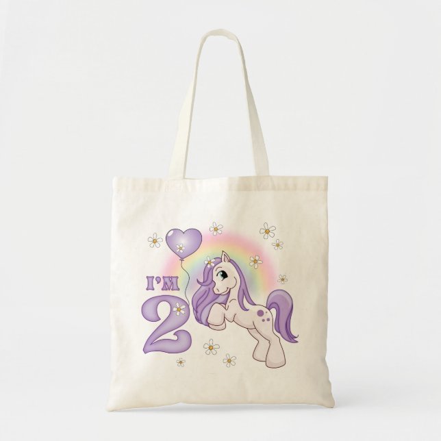 Söt Pony 2:a födelsedag Tygkasse (Framsidan)