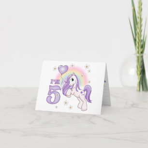 Söt Pony 5:e födelsedagsinbjudan Inbjudan