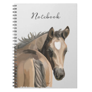 Söt pony equestrian anteckningsbok