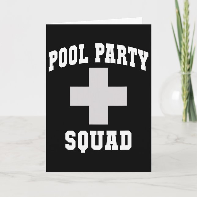 Söt Pool Party Sällskap Pappa Kryssning Simma Scub Kort (Framsida)