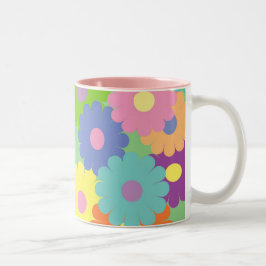 Söt pop-blommigt design kaffe mugg