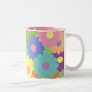 Söt pop-blommigt design kaffe mugg