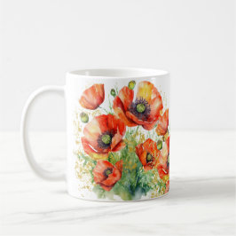 Söt Poppy Flowers Monogrammed Red Poppies Resemugg