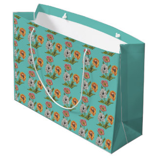 Söt Poppy Wrapping Papper Large Gift Bag