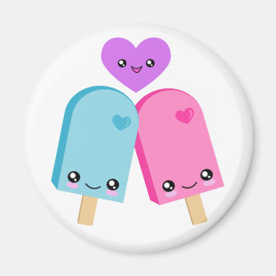 Söt Popsicles BFF Kawaii Magnet