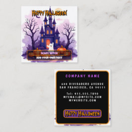 Söt Populär Halloween Kuslig Kollektion Fyrkantigt Visitkort