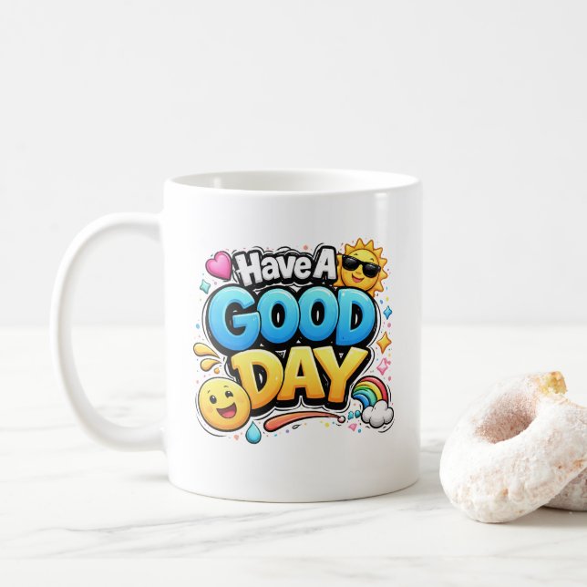 Söt positiv citat kaffekopp (Med munk)