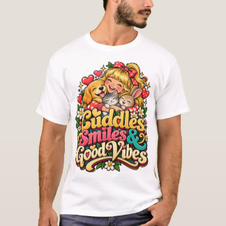 Söt positiv stämning och lycklig design t shirt