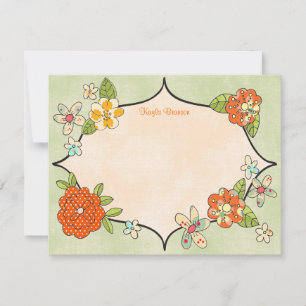 Söt Positive Personlig Note Cards Tangerine Anteckningskort