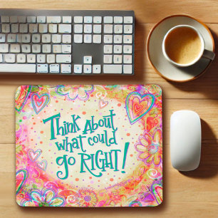 Söt Positive Vibes Quote Inspirief Musmatta