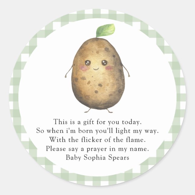 Söt potatis - Betcandle etikett (Framsida)