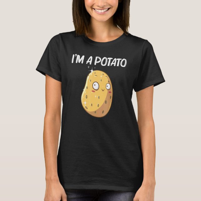 Söt Potatis För Män Kvinnor Grönsak Bakad Potatis  T Shirt (Framsida)
