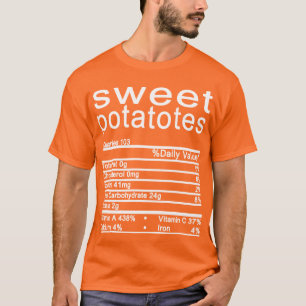 söt potatis Näringsfacts Funny Thanksgiving T Shirt
