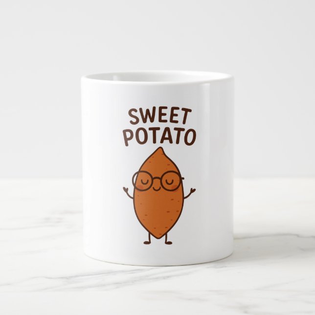 Söt Potatis Söt Kaffe Mugg Jumbo Mugg (Framsidan)