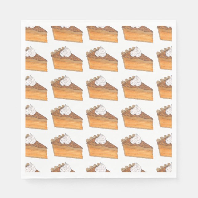 Söt Potato Paj Segce Juldagen Helgdag Pappersservett (Framsidan)