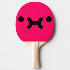 Söt Poutsy Face Rosa Pingisracket