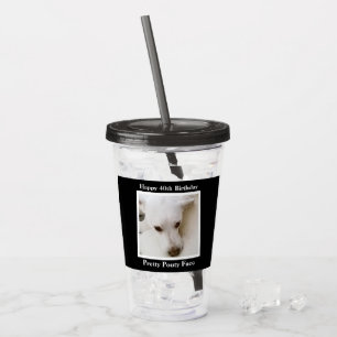 Söt Pouty Ansikte Cute Cute Hund 40:e födelsedagss Take Away Mugg