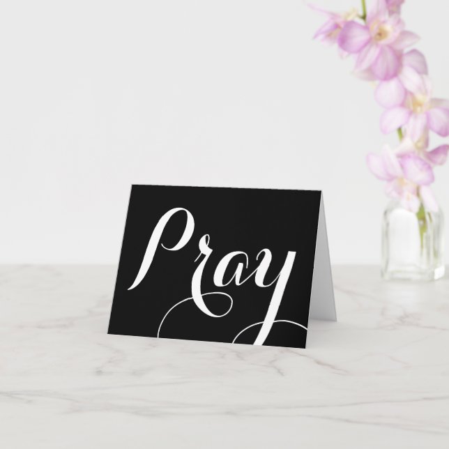 söt PRAY-skriptbokstäver | Kort (Orkide)