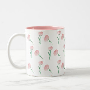 Söt Preppy Peony Mugg Gift for Mamma