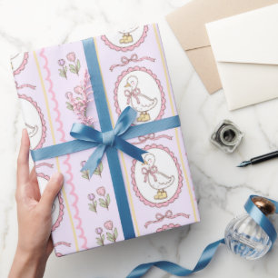 Söt present till barn, spädbarn och baby shower presentpapper
