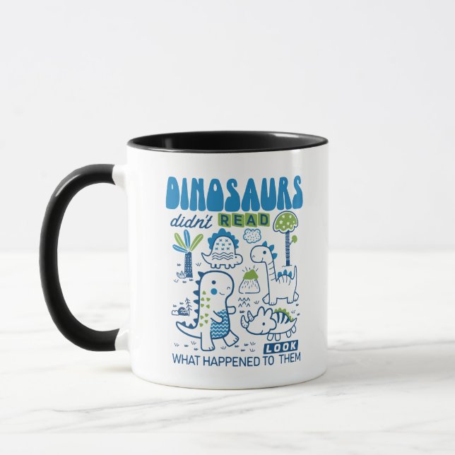 Söt present till förhistorisk lärare & bibliotekar mugg (Vänster)