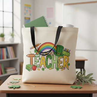 Söt present till St. Patrick's Day Lucky to Teach Tygkasse