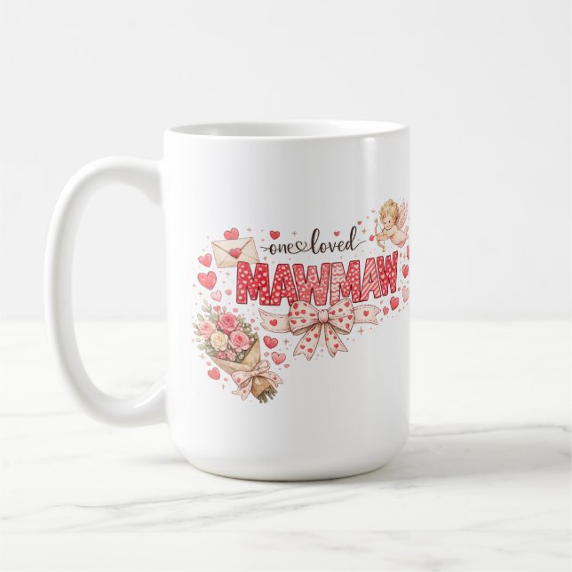 Söt present valentine mormor  kaffemugg (Vänster)