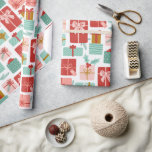 Söt Presenter Helgdag Wrapping Papper Presentpapper<br><div class="desc">Den här inslagningen av pappra egenskaper har Julklapp inlindat i rött,  rosa och blått grönt.</div>