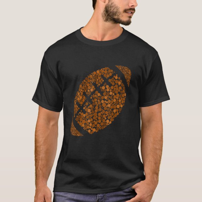 Söt prickig fotbollsentusiast spelare internatione t shirt (Framsida)