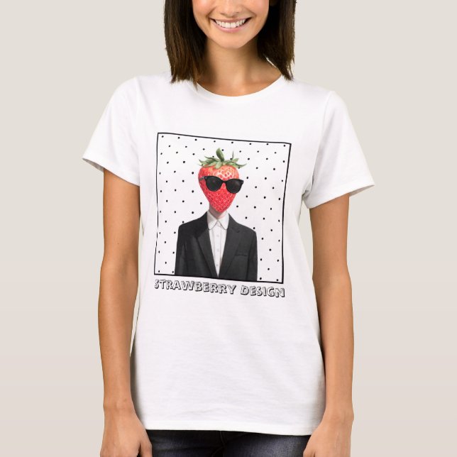 Söt prickig mode T-shirt (Framsida)