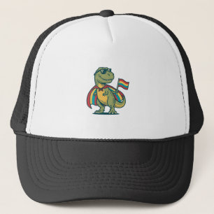 Söt Pride Dinosaurie Vektor T-Shirt Design_1 Keps